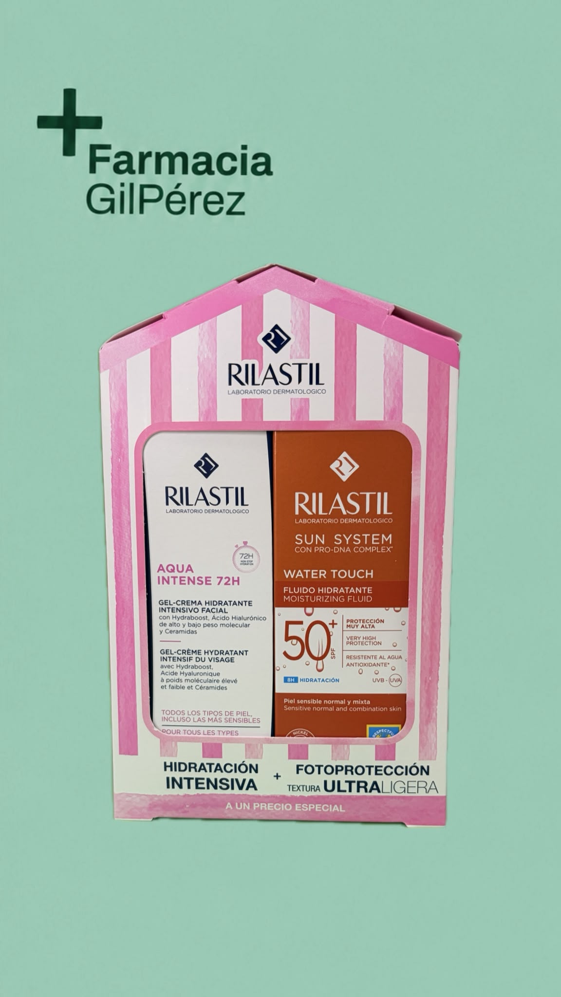 Rilastil Pack Aqua Intense + Sun System Water Touch SPF 50