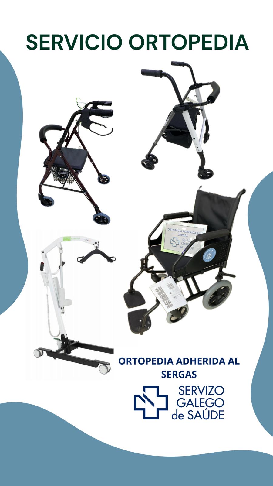 Andadores, sillas de ruedas y grúas - Servicio Ortopedia