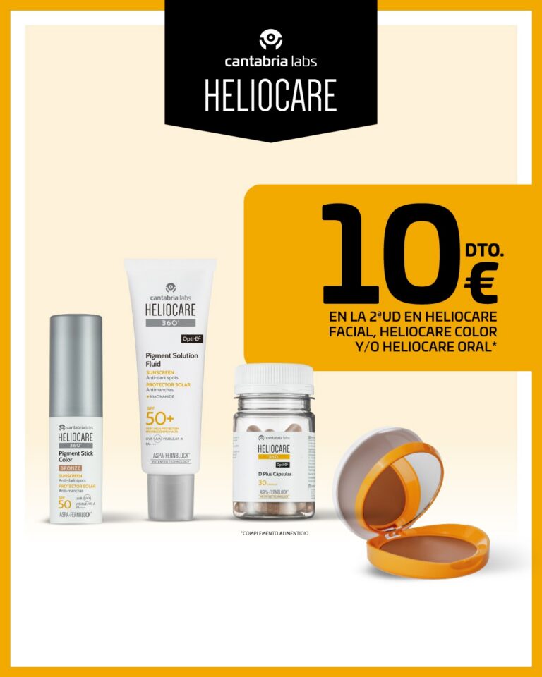 Heliocare – 10€ en la 2ª unidad